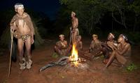 Bushmen Dancing at camp fire